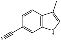 3-methyl-1H-indole-6-carbonitrile 结构式