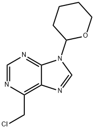 6-chloromethyl-9-(tetrahydro-2H-pyran-2-yl)purine 结构式