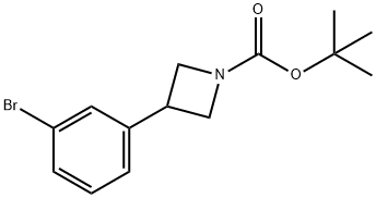 3-(3-溴苯基)氮杂环丁烷-1-羧酸叔丁酯 结构式