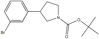 tert-butyl 3-(3-bromophenyl)pyrrolidine-1-carboxylate 结构式