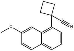 1-(7-甲氧基-1-萘基)环丁烷甲腈 结构式