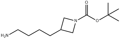 tert-butyl 3-(4-aminobutyl)azetidine-1-carboxylate 结构式