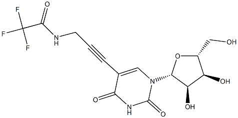 5-[3-(Trifluoroacetyl)aminopropyn-1-yl]uridine 结构式