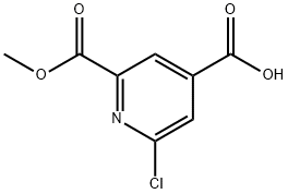 2-氯-6-(甲氧羰基)异烟酸 结构式