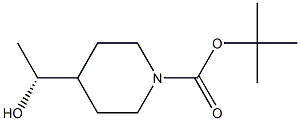 tert-butyl (R)-4-(1-hydroxyethyl)piperidine-1-carboxylate 结构式