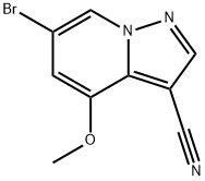 6-溴-4-甲氧基吡唑并[1,5-A]吡啶-3-甲腈 结构式