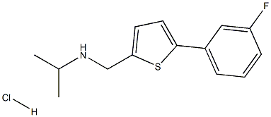 {[5-(3-氟苯基)噻吩-2-基]甲基}(丙烷-2-基)胺盐酸 结构式