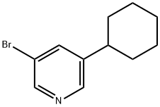 3-Bromo-5-(cyclohexyl)pyridine 结构式