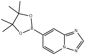7-(4,4,5,5-四甲基-1,3,2-二氧硼杂环戊烷-2-基)[1,2,4]三唑并[1,5-a]吡啶 结构式