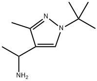 1-(1-tert-butyl-3-methyl-1H-pyrazol-4-yl)ethan-1-amine 结构式