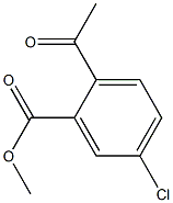 2-乙酰-5-氯苯甲酸甲酯 结构式