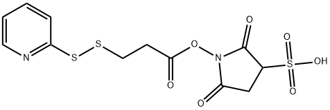 2,5-dioxo-1-(3-(pyridin-2-yldisulfanyl)propanoyloxy)pyrrolidine-3-sulfonic acid 结构式