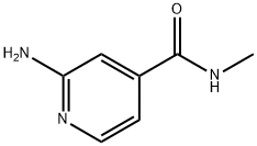 2-氨基-N-甲基吡啶-4-甲酰胺 结构式