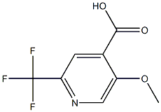 5-methoxy-2-(trifluoromethyl)pyridine-4-carboxylic acid 结构式