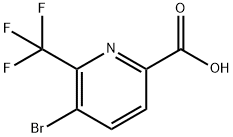 5-bromo-6-(trifluoromethyl)pyridine-2-carboxylic acid 结构式