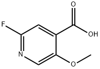 2-氟-5-甲氧基吡啶-4-羧酸 结构式