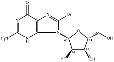 8-Bromo-9-(beta-D-xylofuranosyl)guanine 结构式