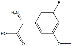 (R)-2-amino-2-(3-fluoro-5-methoxyphenyl)acetic acid 结构式