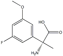 (R)-2-amino-2-(3-fluoro-5-methoxyphenyl)propanoic acid 结构式