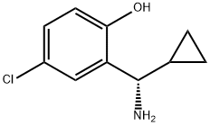 2-((1S)AMINOCYCLOPROPYLMETHYL)-4-CHLOROPHENOL 结构式