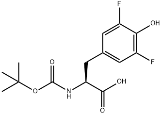 (S)-2-((叔丁氧基羰基)氨基)-3-(3,5-二氟-4-羟基苯基)丙酸 结构式