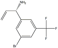 (1S)-1-[5-BROMO-3-(TRIFLUOROMETHYL)PHENYL]PROP-2-ENYLAMINE 结构式