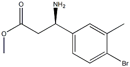 METHYL (3R)-3-AMINO-3-(4-BROMO-3-METHYLPHENYL)PROPANOATE 结构式