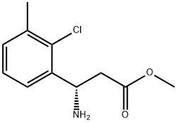 METHYL (3S)-3-AMINO-3-(2-CHLORO-3-METHYLPHENYL)PROPANOATE 结构式