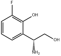 2-((1R)-1-AMINO-2-HYDROXYETHYL)-6-FLUOROPHENOL 结构式