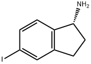 (1R)-5-碘-2,3-二氢-1H-茚-1-胺 结构式