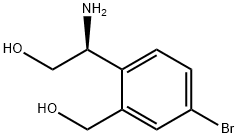 (2S)-2-AMINO-2-[4-BROMO-2-(HYDROXYMETHYL)PHENYL]ETHAN-1-OL 结构式