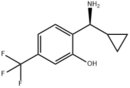 2-((1S)AMINOCYCLOPROPYLMETHYL)-5-(TRIFLUOROMETHYL)PHENOL 结构式