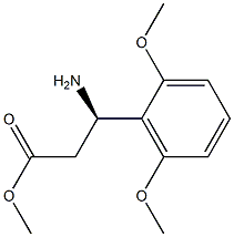 METHYL (3R)-3-AMINO-3-(2,6-DIMETHOXYPHENYL)PROPANOATE 结构式