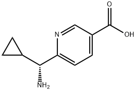 6-((1R)AMINOCYCLOPROPYLMETHYL)PYRIDINE-3-CARBOXYLIC ACID 结构式