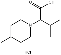 3-甲基-2-(4-甲基哌啶-1-基)丁酸盐酸盐 结构式