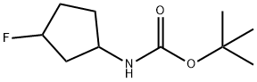tert-butyl (3-fluorocyclopentyl)carbamate 结构式