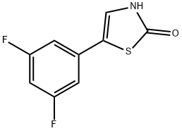 2-Hydroxy-5-(3,5-difluorophenyl)thiazole 结构式