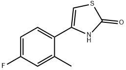 2-Hydroxy-4-(2-methyl-4-fluorophenyl)thiazole 结构式