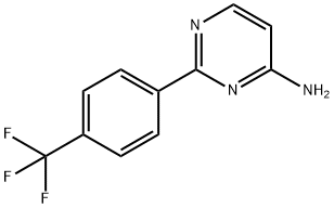 2-(4-(三氟甲基)苯基)嘧啶-4-胺 结构式