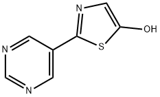 5-Hydroxy-2-(5-pyrimidyl)thiazole 结构式