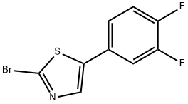 2-Bromo-5-(3,4-difluorophenyl)thiazole 结构式