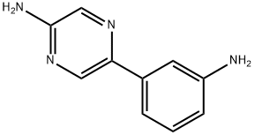 2-Amino-5-(3-aminophenyl)pyrazine 结构式