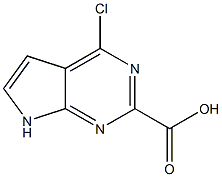 4-氯-7H-吡咯并[2,3-D]嘧啶-2-羧酸 结构式