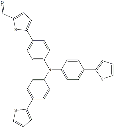 5-[4-(双(4-(2-噻吩基)苯基)氨基)苯基]-2-噻吩甲醛 结构式