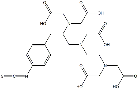 2-({2-[bis(carboxymethyl)amino]-3-(4-isothiocyanatophenyl)propyl}({2-[bis(carboxy methyl)amino]ethyl})amino)acetic acid 结构式
