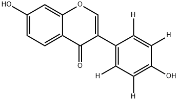 黄豆苷元-D4 结构式