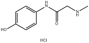 N-(4-羟基苯基)-2-(甲氨基)乙酰胺盐酸盐 结构式