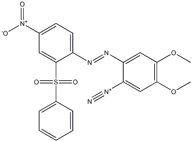 Benzenediazonium, 4,5-dimethoxy-2-[[4-nitro-2-(phenylsulfonyl)phenyl]azo]- 结构式