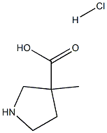 3-甲基吡咯烷-3-羧酸盐酸盐 结构式