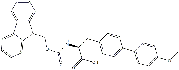 Fmoc-4-(4-methoxyphenyl)-L-phenylalanine 结构式